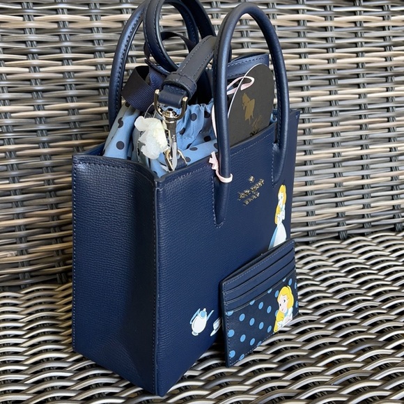 disney x kate spade NY alice in wonderland shopper crossbody bag & card holder - Picture 8 of 16